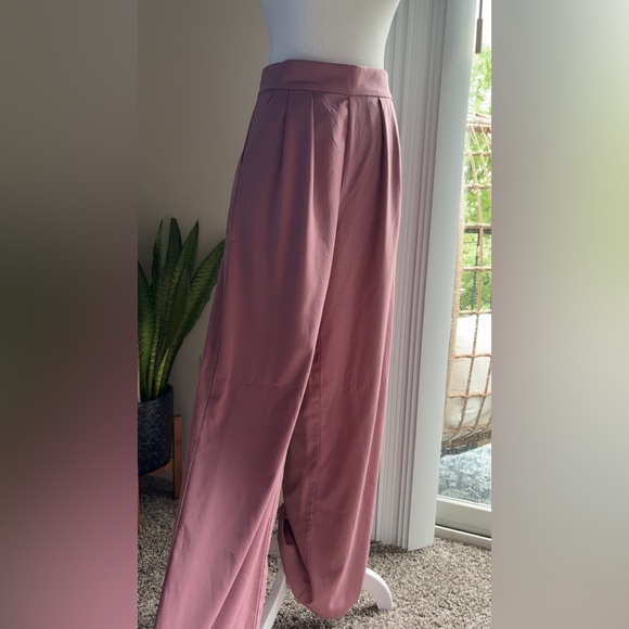 Veiled Pants - Veiled Collection Pink Wide Leg with Relaxed Fit